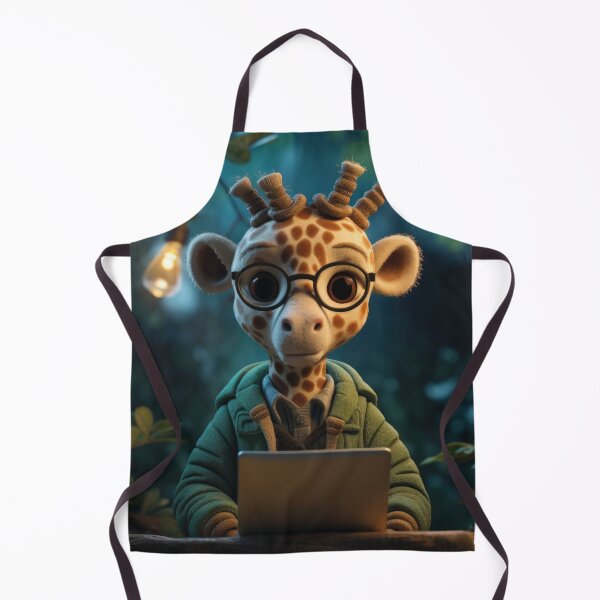 Item preview, funny giraffe as a nerd designed and sold by Mauswohn.