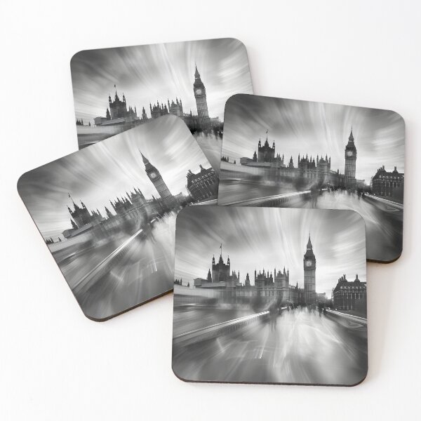 Item preview, Dynamic black and white vision of iconic London landmarks. designed and sold by Artessie.