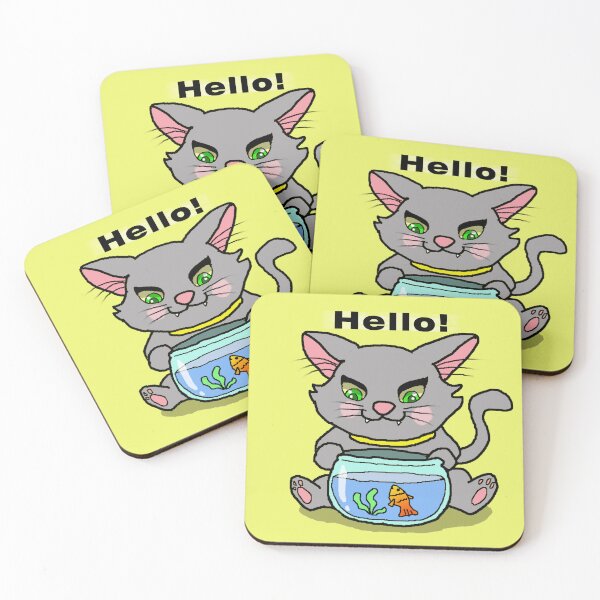 Item preview, A cat meet a new friend. designed and sold by suwangreen.