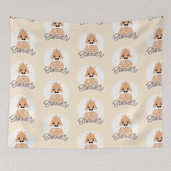 Item preview, Bunxiety | cute orange Bunny anxiety | Bunniesmee T-Shirt designed and sold by bunniesmee.
