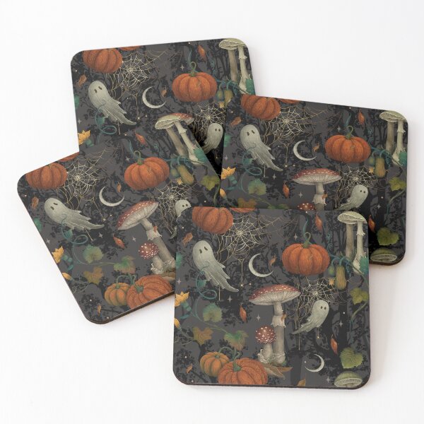 Item preview, CottageCore Halloween-Pumpkin Ghost Pattern designed and sold by episodicDrawing.