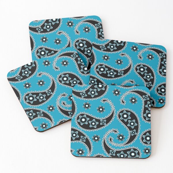 Item preview, Paisley, Black on blue background designed and sold by Alex  Blud.