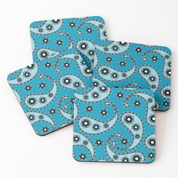 Item preview, Paisley, Light blue on blue background designed and sold by Alex  Blud.