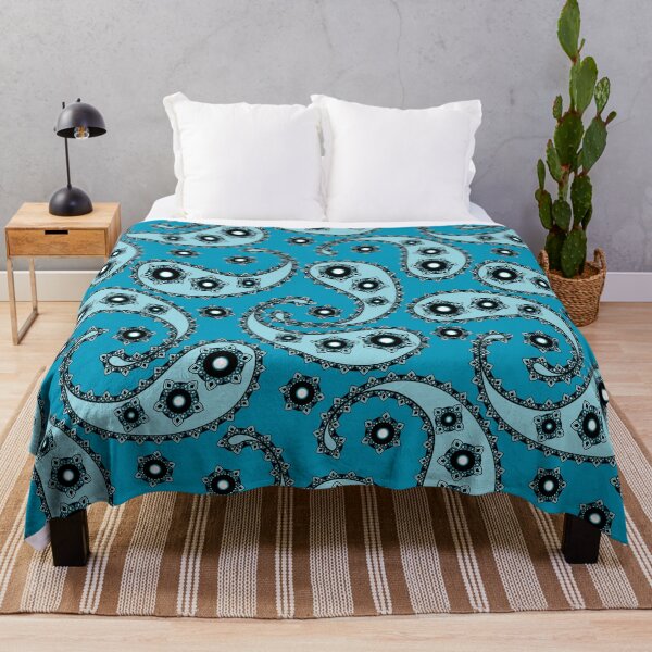 Item preview, Paisley, Light blue on blue background designed and sold by Alex Blud.