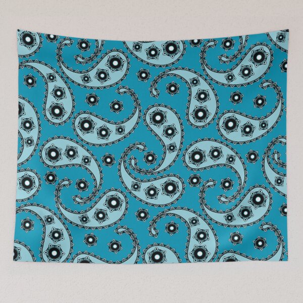 Item preview, Paisley, Light blue on blue background designed and sold by Alex  Blud.