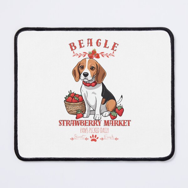 Item preview, Coquette Aesthetic Dog Strawberry market paws picked daily sweet and freesh fruits beagle designed and sold by GoodyPaws.