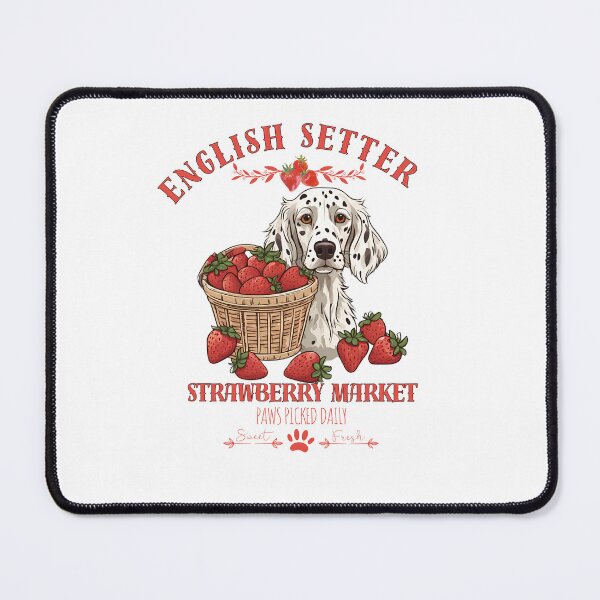 Item preview, Coquette Aesthetic Dog Strawberry market paws picked daily sweet and freesh english setter designed and sold by GoodyPaws.