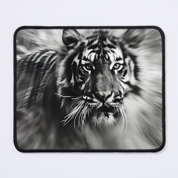 Item preview, Sharp-eyed tiger emerging from blurred forest cover. designed and sold by Artessie.