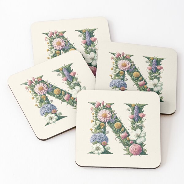 Item preview, Floral Letter N designed and sold by zzz888.