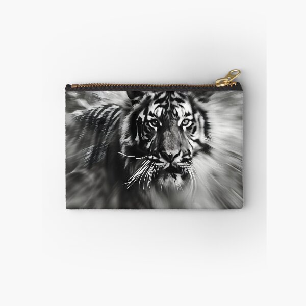 Item preview, Sharp-eyed tiger emerging from blurred forest cover. designed and sold by Artessie.