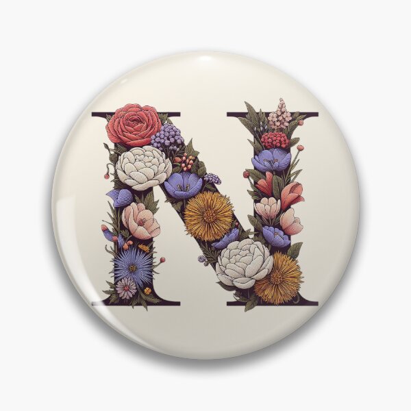 Item preview, Floral Letter N designed and sold by zzz888.