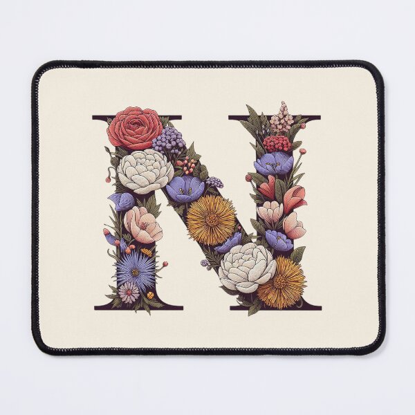 Item preview, Floral Letter N designed and sold by zzz888.