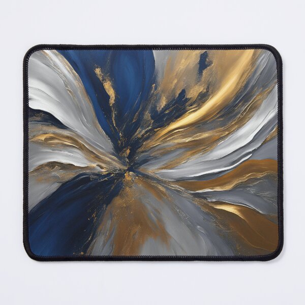 Item preview, gold dilver deep blue painting designed and sold by Gokceshop.
