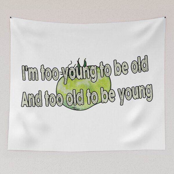 Item preview, I am too young to be old - clear designed and sold by Themys24.