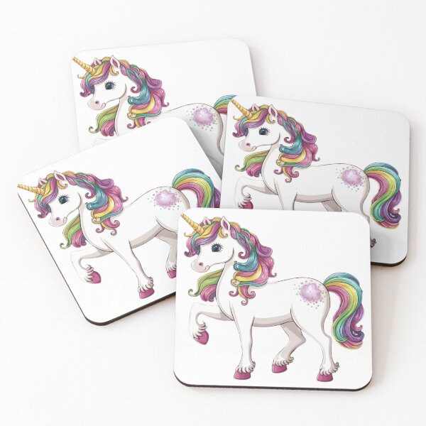 Item preview, Rainbow unicorn horse designed and sold by Playful Strokes pom@pom.