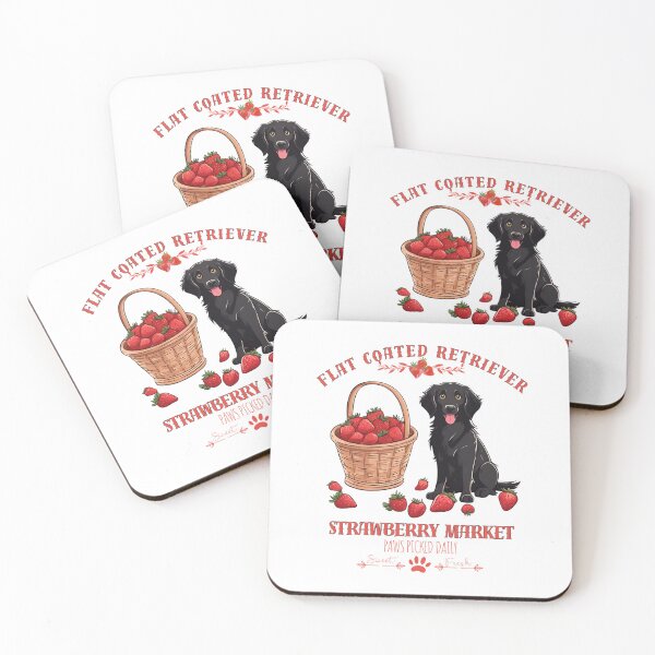 Item preview, Coquette Aesthetic Dog Strawberry market paws picked daily sweet and fresh flat coated retriever designed and sold by GoodyPaws.