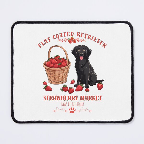 Item preview, Coquette Aesthetic Dog Strawberry market paws picked daily sweet and fresh flat coated retriever designed and sold by GoodyPaws.
