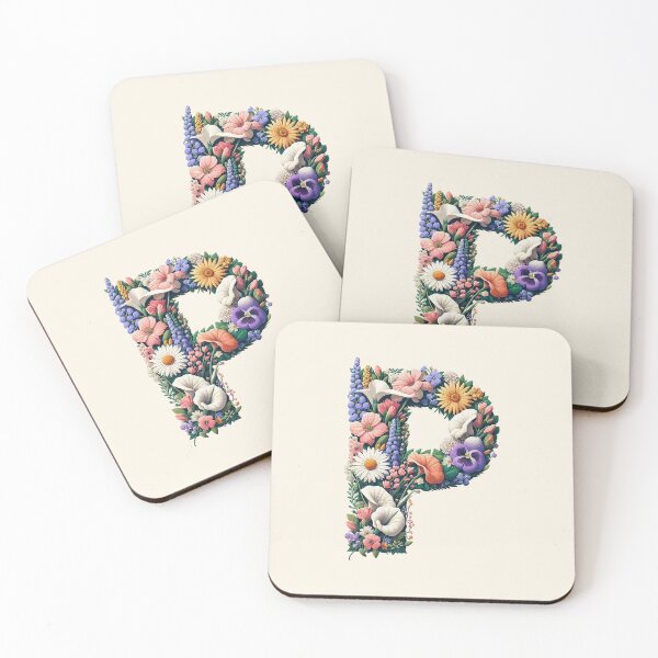 Item preview, Floral Letter P designed and sold by zzz888.