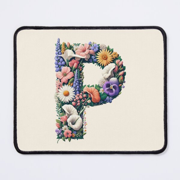 Item preview, Floral Letter P designed and sold by zzz888.