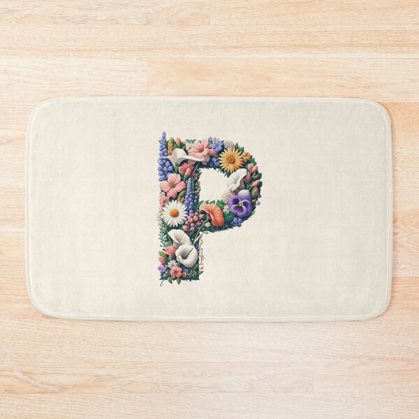 Item preview, Floral Letter P designed and sold by zzz888.