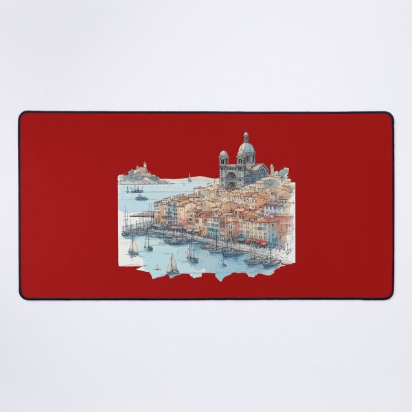 Item preview, Marseille 3D Sketch – Seaside Beauty and Historic Charm,  designed and sold by PaintMeWorld.