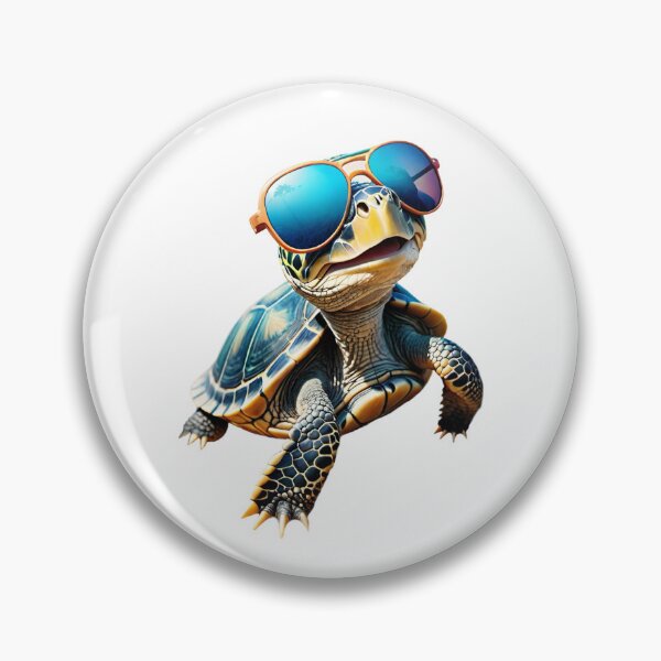 Item preview, Cheerful turtle in sunglasses designed and sold by MadinaFatt.