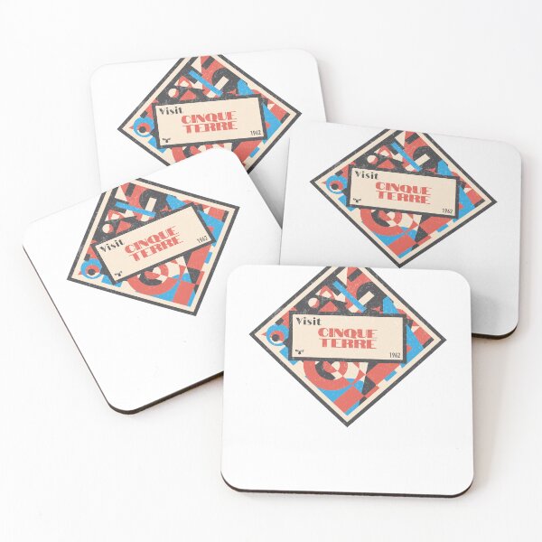 Item preview, Cinque Terre Art Deco Luggage Label designed and sold by designkitsch.