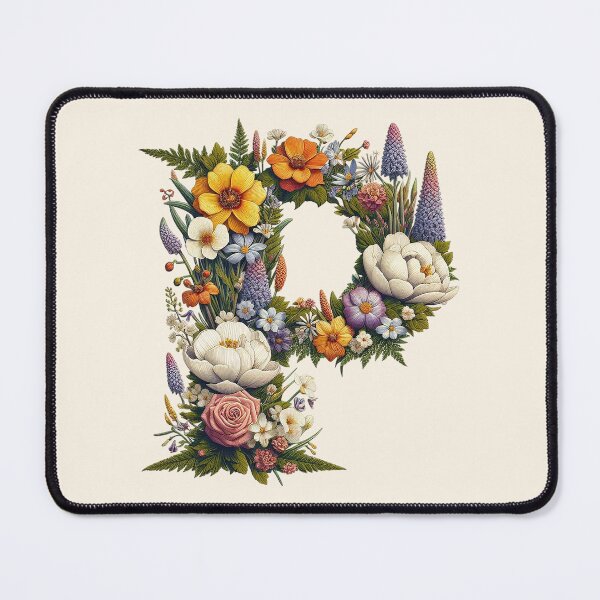 Item preview, Floral Letter P designed and sold by zzz888.