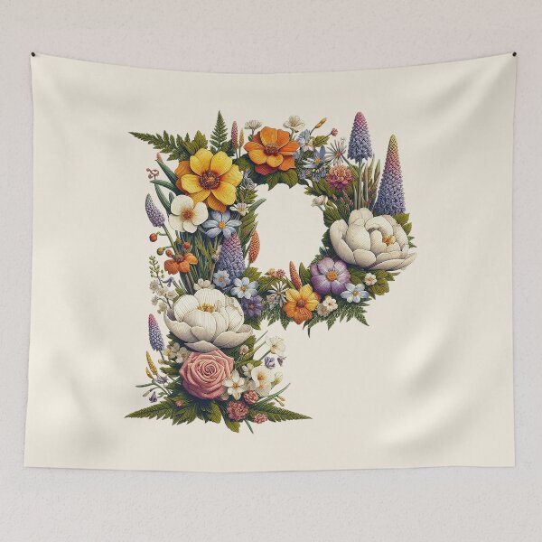 Aperçu de l'œuvre Lettre florale P créée et vendue par zzz888.