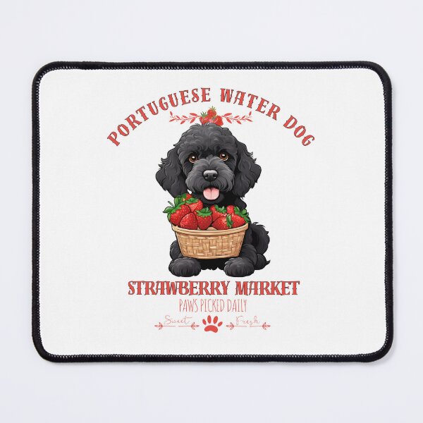 Item preview, Coquette Aesthetic Dog Strawberry market paws picked daily sweet and fresh portuguese water dog designed and sold by GoodyPaws.