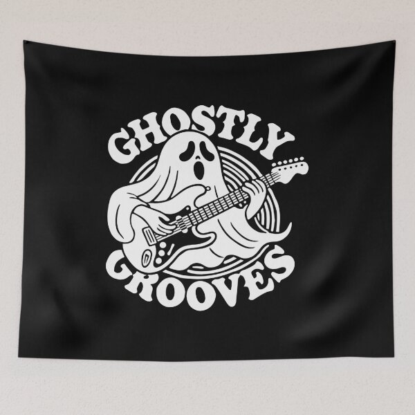 Item preview, Ghostly Grooves Guitar Ghost Music Fan Rocker designed and sold by Designer-Girl.