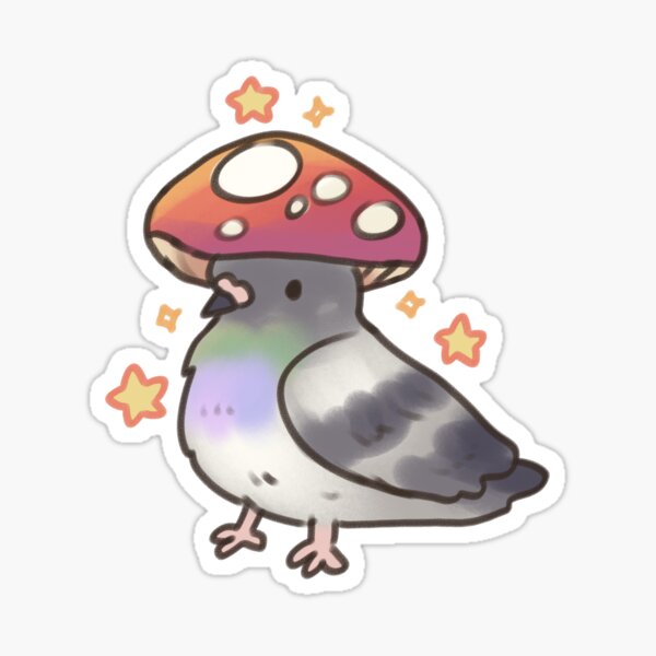 Item preview, Mushroom Pigeon with stars  designed and sold by Artofmayara.