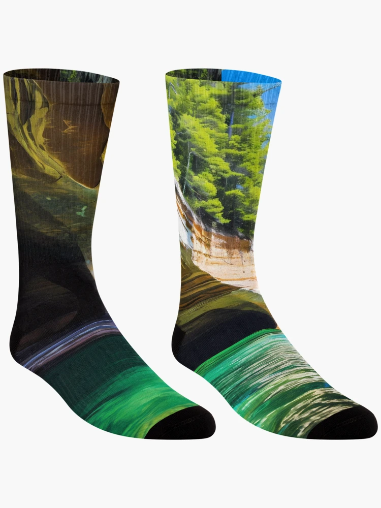 Thumbnail 3 of 5, Socks, Pictured Rocks designed and sold by RoonPalette.