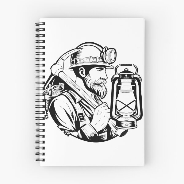 Item preview, Namaloue miner black & white designed and sold by cheznamaloue.