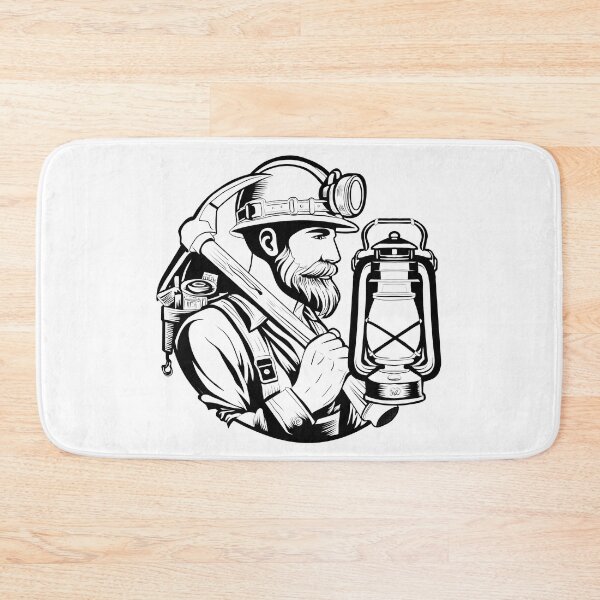 Item preview, Namaloue miner black & white designed and sold by cheznamaloue.