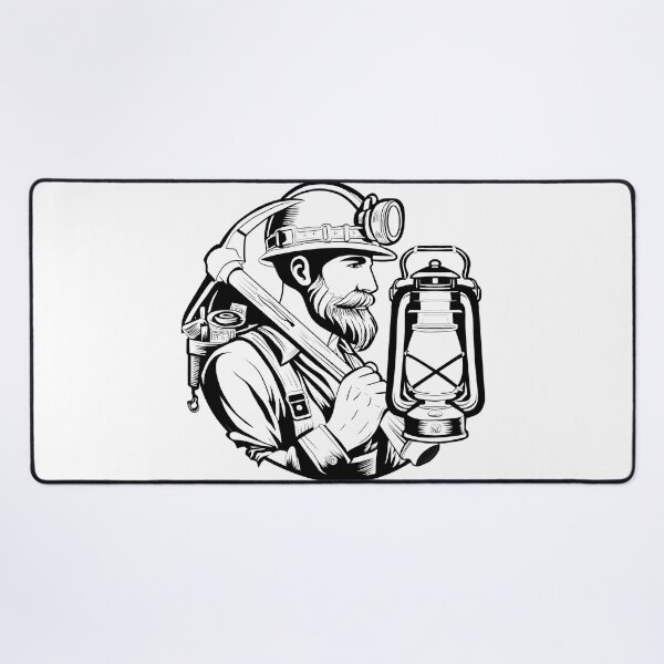 Item preview, Namaloue miner black & white designed and sold by cheznamaloue.