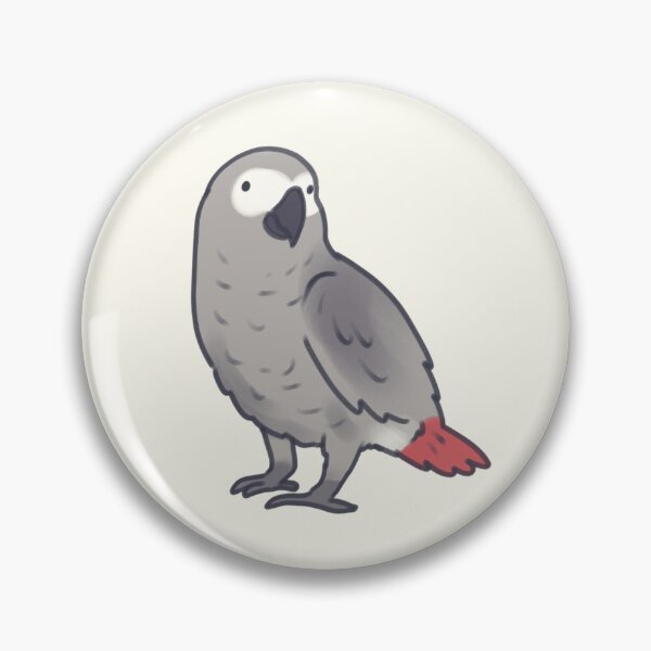 Item preview, gray african parrot designed and sold by Artofmayara.