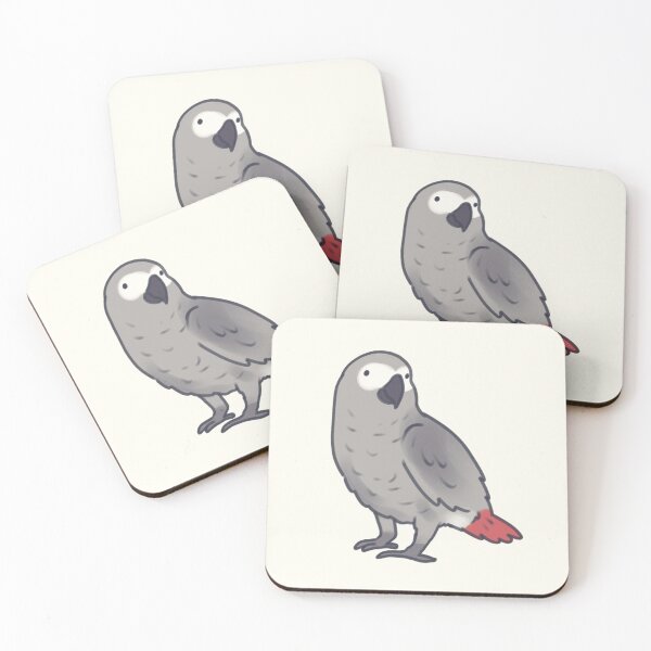 Item preview, gray african parrot designed and sold by Artofmayara.