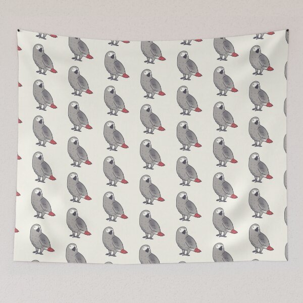 Item preview, gray african parrot designed and sold by Artofmayara.
