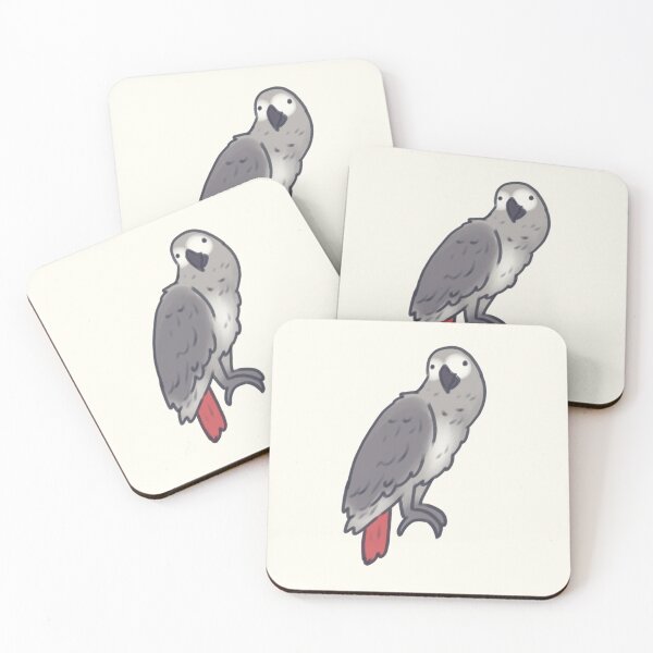 Item preview, gray african parrot illustration  designed and sold by Artofmayara.