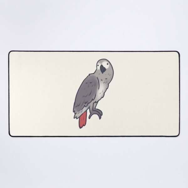 Item preview, gray african parrot illustration designed and sold by Artofmayara.