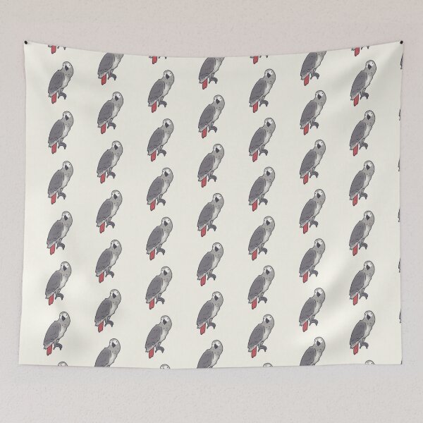 Item preview, gray african parrot illustration  designed and sold by Artofmayara.