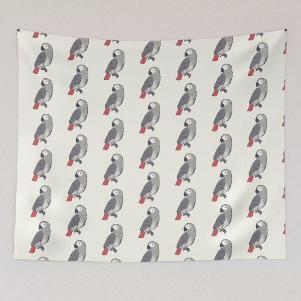 Item preview, gray african parrot drawing  designed and sold by Artofmayara.