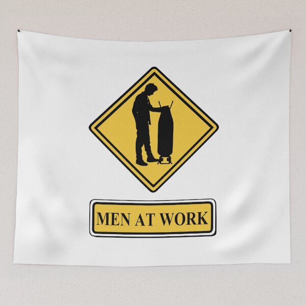 Item preview, Men at work - shield designed and sold by smellypumpy.