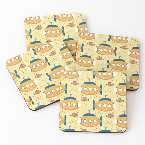 Item preview, Submarine on a yellow background designed and sold by Alex  Blud.