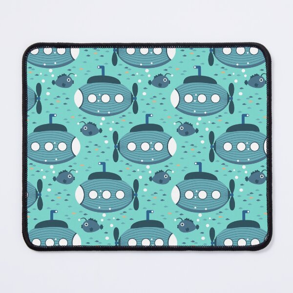 Item preview, Submarine on a turquoise background designed and sold by Alex Blud.