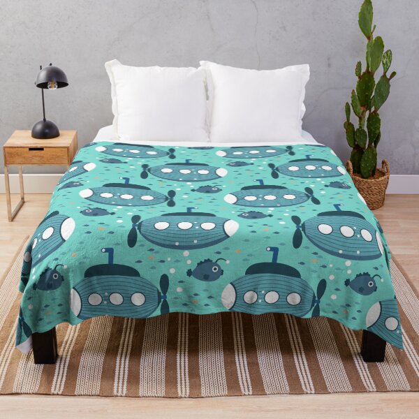 Item preview, Submarine on a turquoise background designed and sold by Alex Blud.
