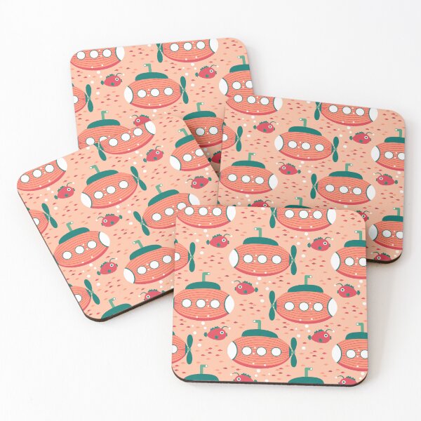 Item preview, Submarine on a pink background designed and sold by Alex  Blud.