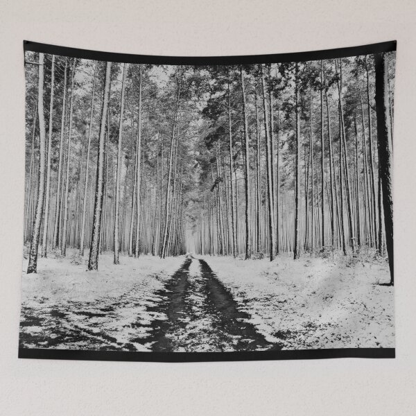 Item preview, Minimalist Black White Winter Forest designed and sold by Bunmigraphics .