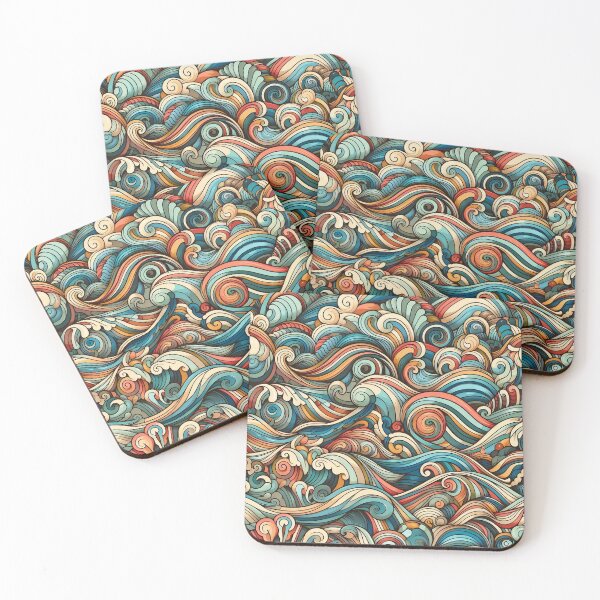 Item preview, Waves Paint Art Design designed and sold by aisublime.